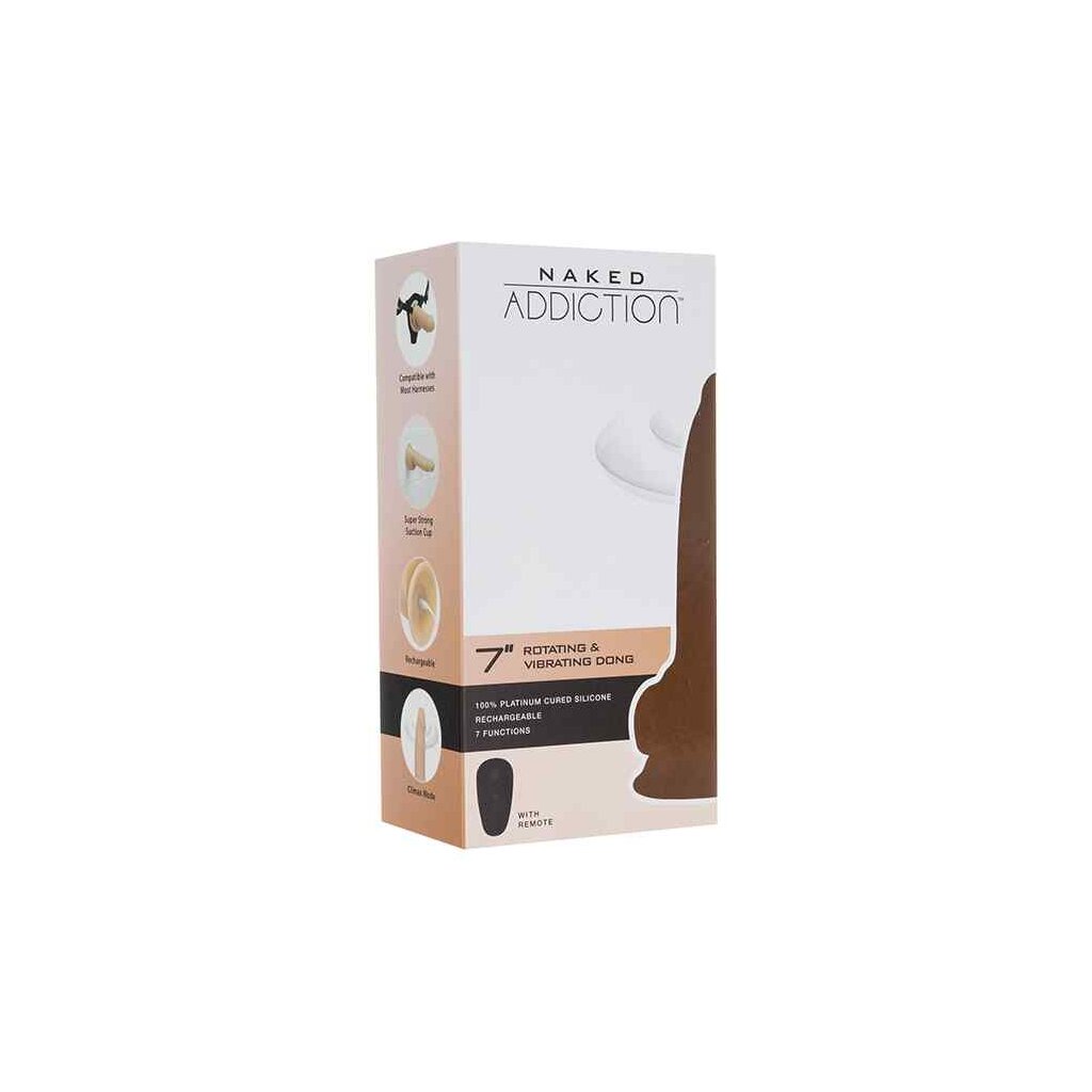 Naked Addiction - Realistischer rotierender Dildo mit Fernbedienung - 19 cm