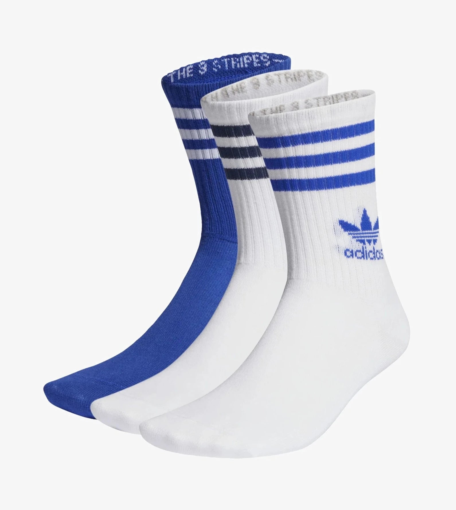 adidas Originals – 3er-Pack Crew-Socken - Weiß, Blau