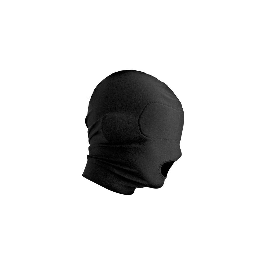Blindfold mask with mouth opening, black 