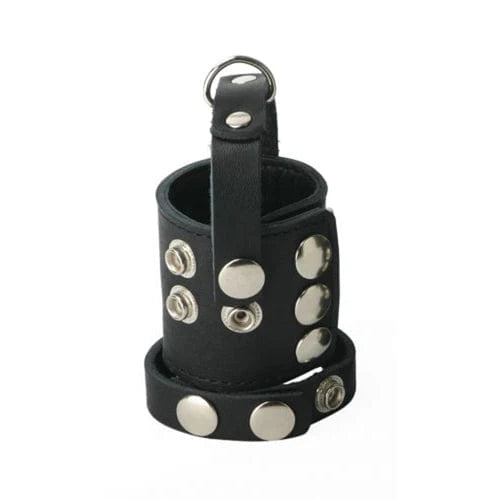 Enger Penisgurt aus Leder und Ballstretcher Enger Penisgurt aus Leder und Ballstretcher