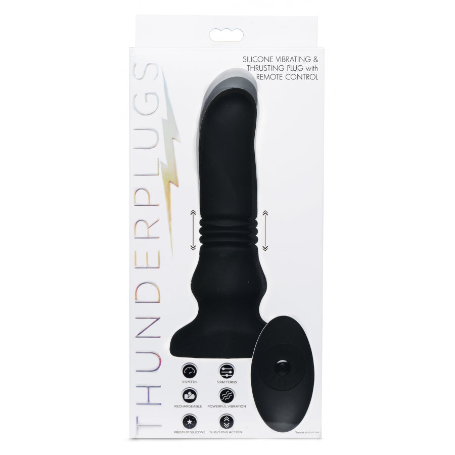 Thunderplugs Vibrierender Plug mit Schiebeaktion 15 x 3.5 cm