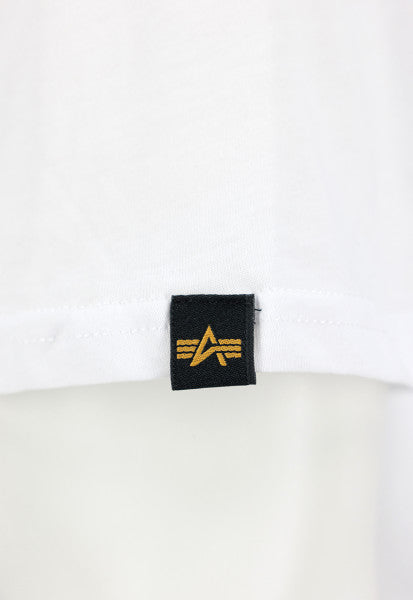 Alpha Industries T-shirt basique arc-en-ciel pour homme, blanc