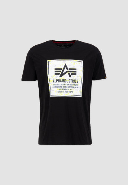 Alpha Industries Camo Block T-shirt, Noir/Blanc