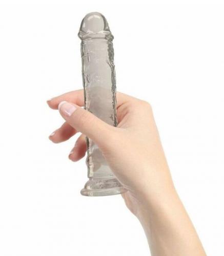 Crystal Addiction - Transparent Dildo - 18 cm