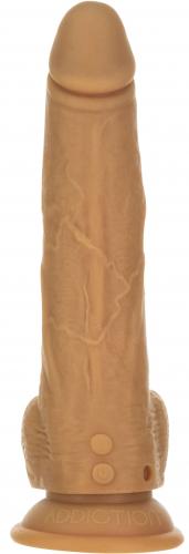 Naked Addiction RC Thrusting Dong '9': Stoßender Dildo, caramel, 23 cm