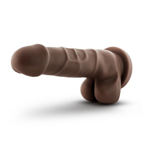Dr. Skin – Realistischer Dildo mit Saugnapf 20 cm – Schokoladenbraun