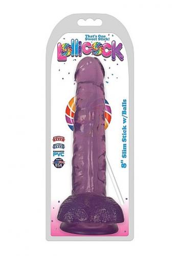 Lollicock - Dildo Slim Stick mit Hoden - 20 cm