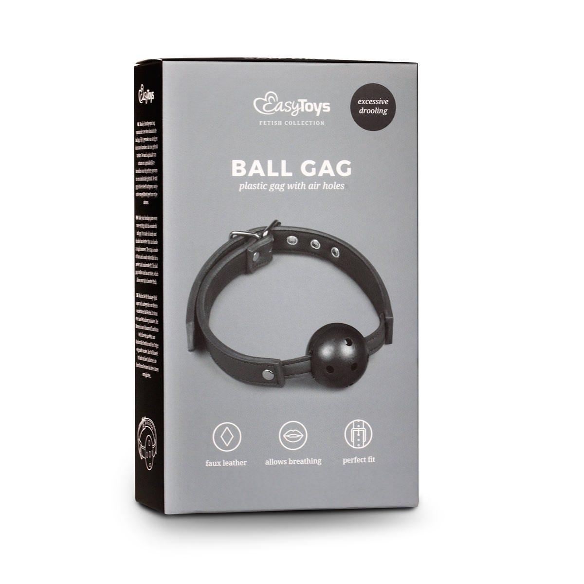 Ball Gag avec Balle en PVC - Noir 