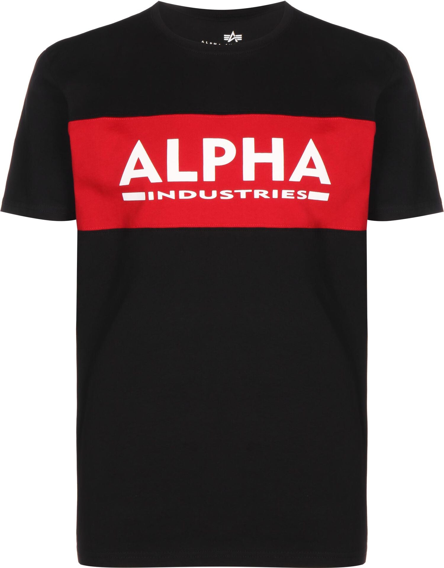Alpha Industries Alpha Inlay T-shirt, noir/rouge