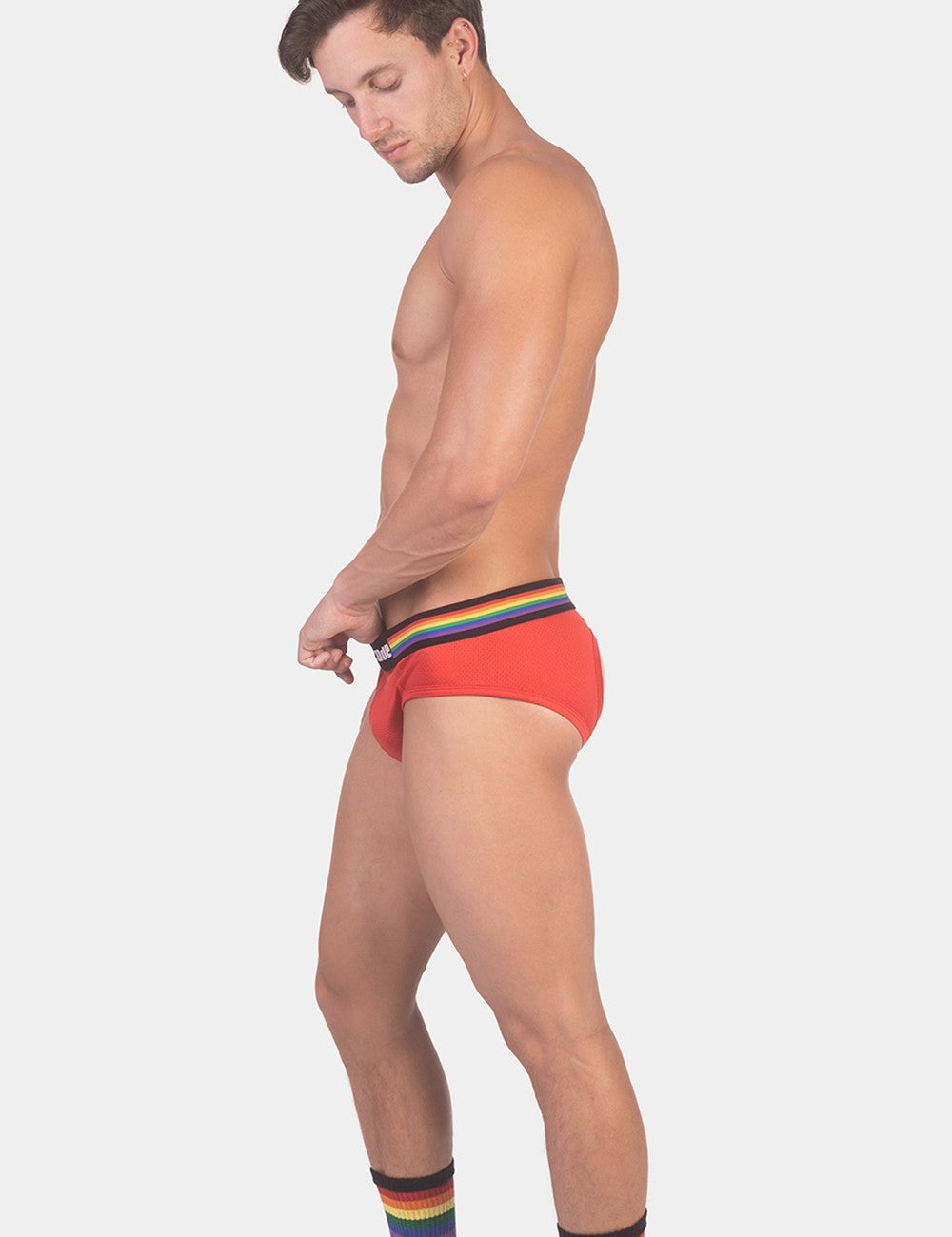 Barcode Berlin Backless Brief Pride, Rot