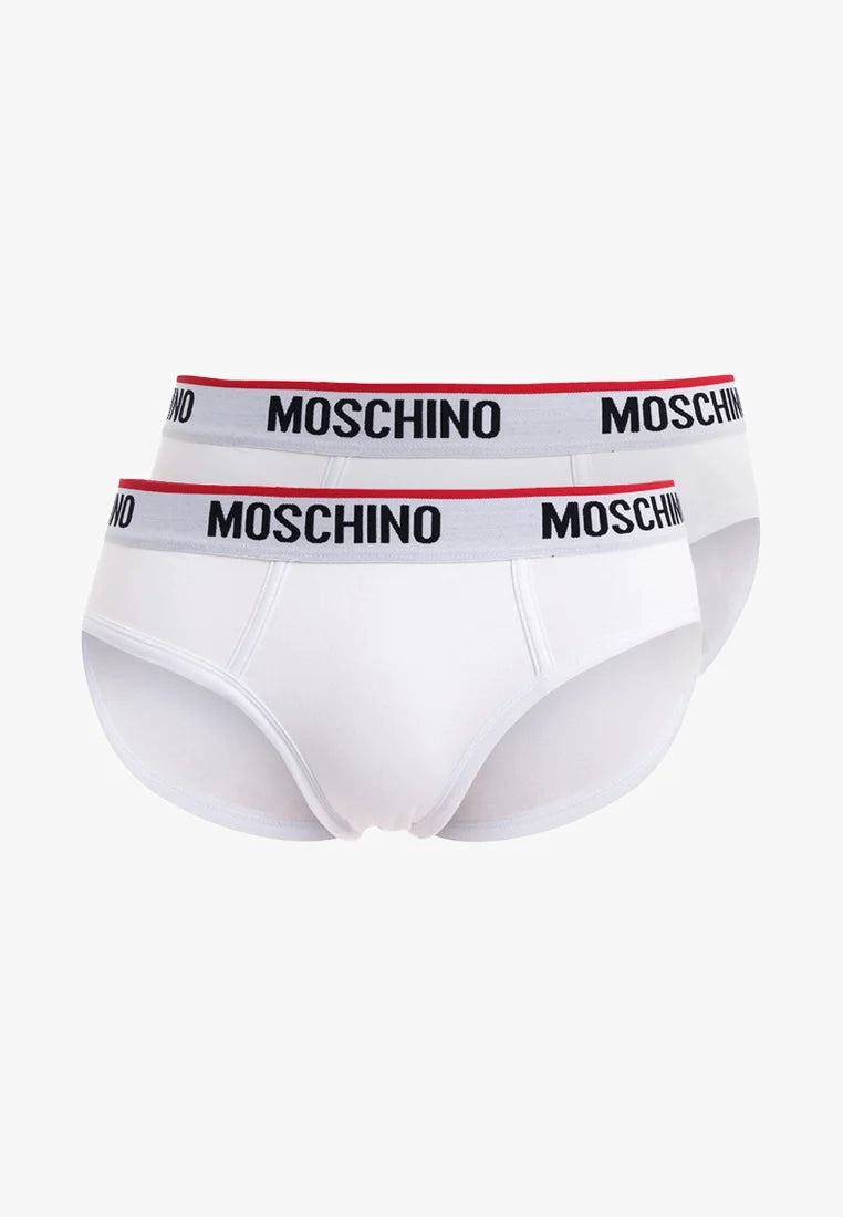 Lot de 2 slips Moschino Underwear, blanc