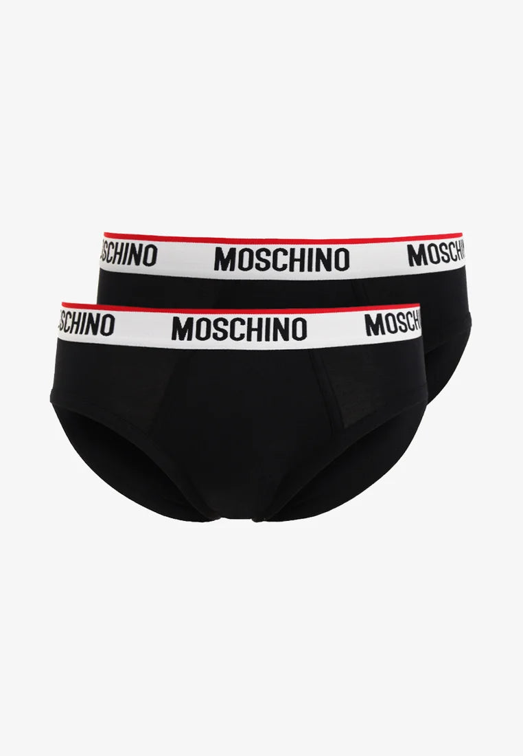 Moschino Underwear 2 Pack Briefs Black