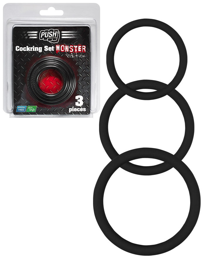 Push Monster - Silikon Cockring 3er Set Push Monster - Silikon Cockring 3er Set